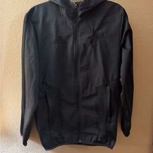 Adidas Men's Black Windbreaker Jacket
